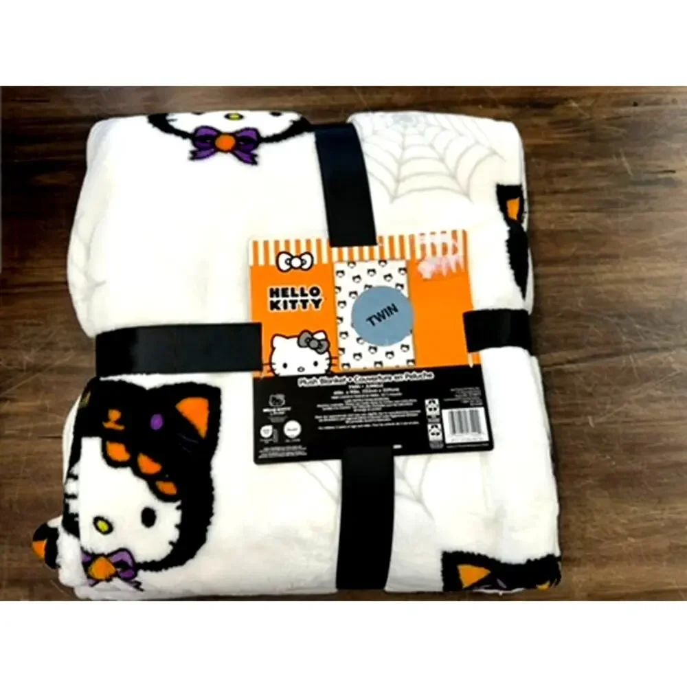 Hello Kitty Plush Blanket, Kitty Head‎ W/Cat Costume,Twin